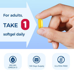 Graphic showing heart, brain, and joint health benefits