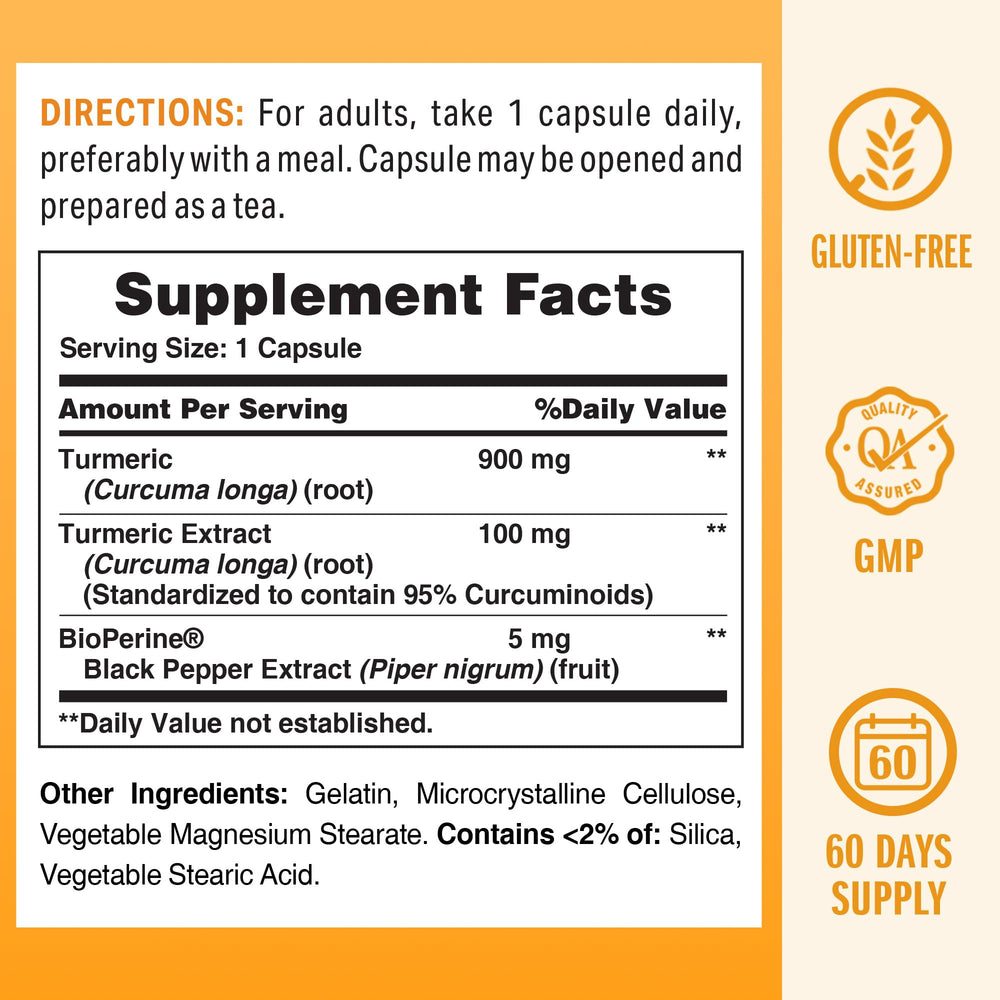 Close-up of turmeric curcumin capsules