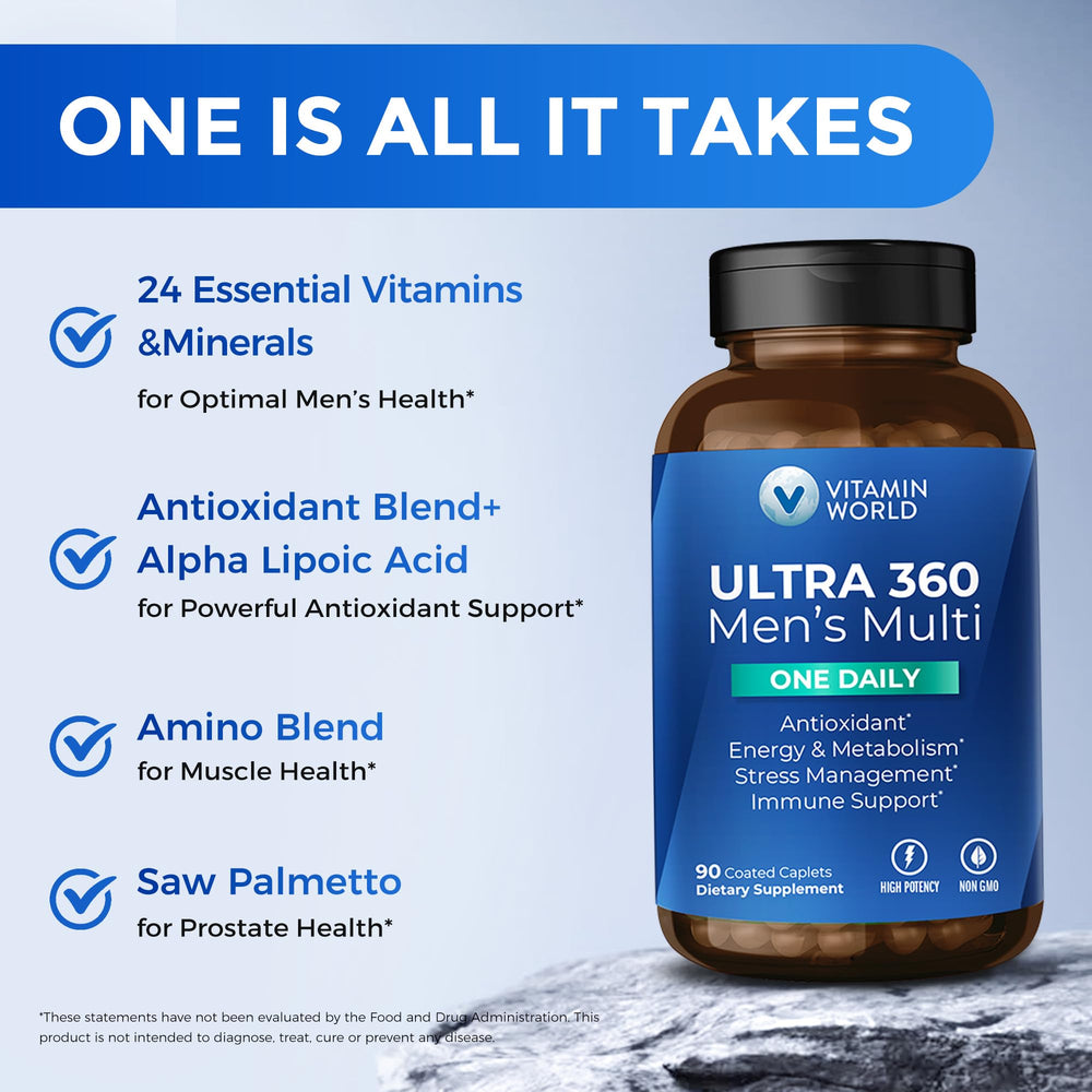 High-potency one-daily multivitamin for energy and metabolism
