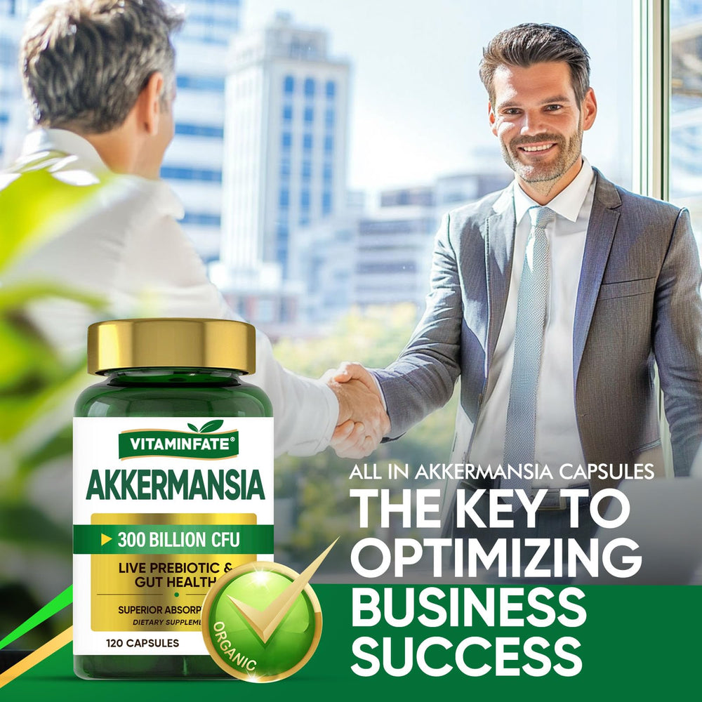 Close-up of Akkermansia probiotic capsules for gut health