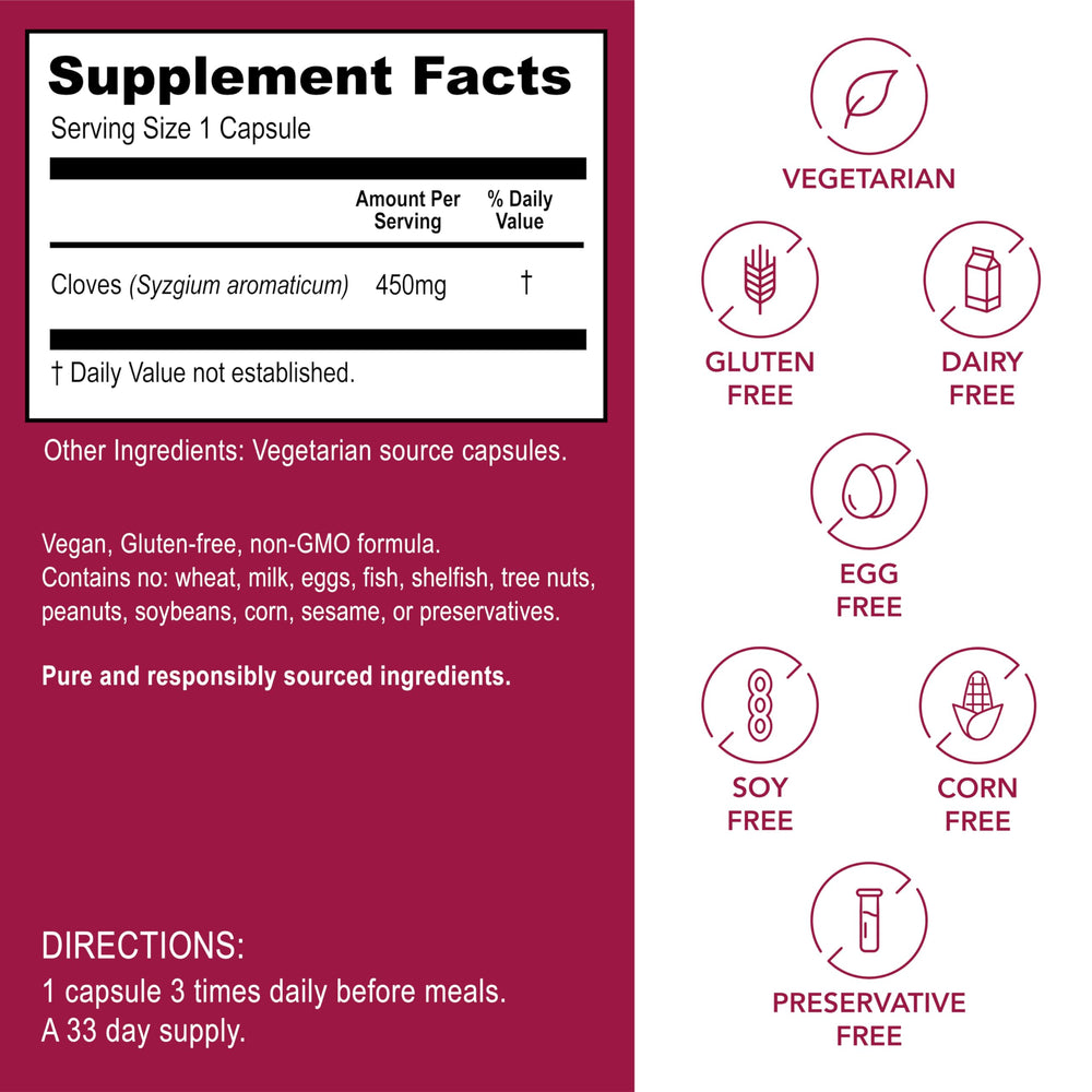 Cloves capsule vitamins and minerals
