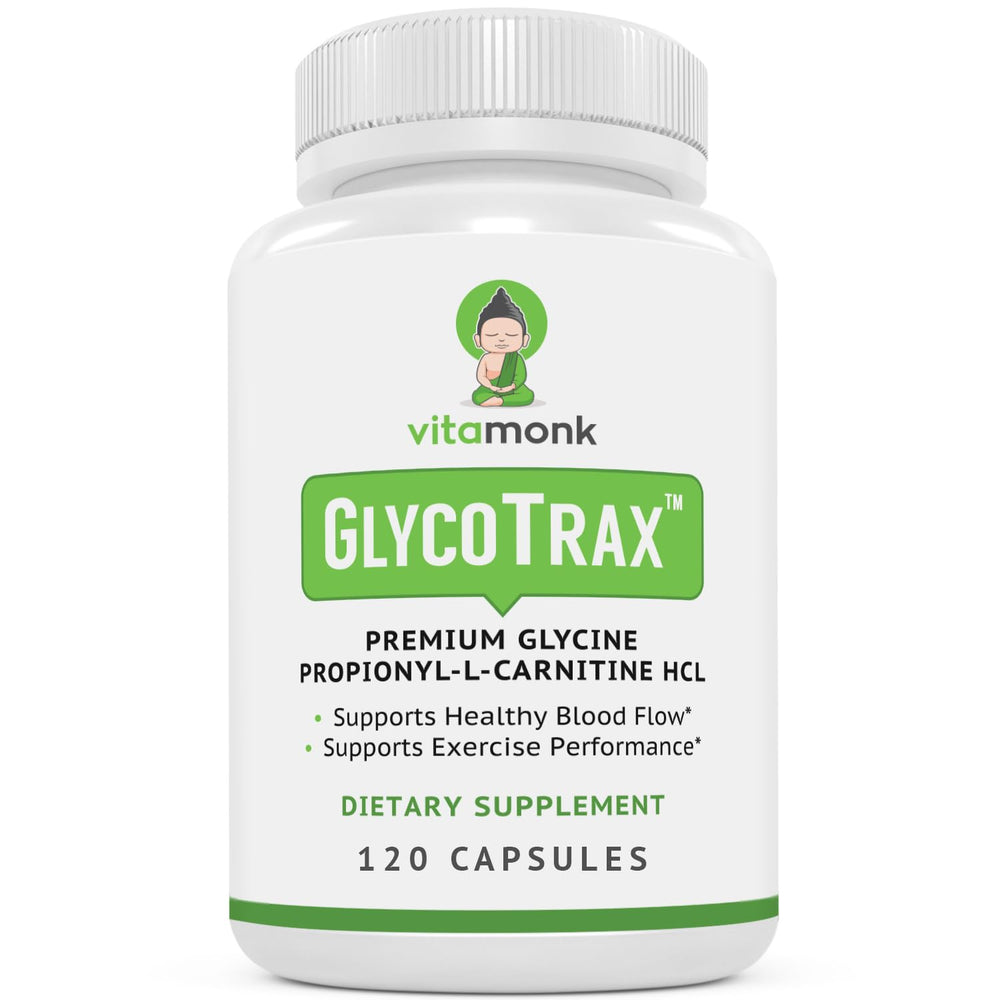 Front view of VitaMonk GlycoTrax GPLC bottle with label