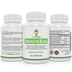 Active lifestyle with VitaMonk Quercetin Complex bottle