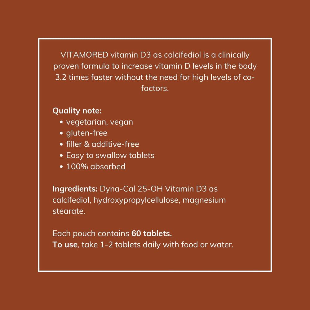 Bone strength support with VitamoreD and calcium