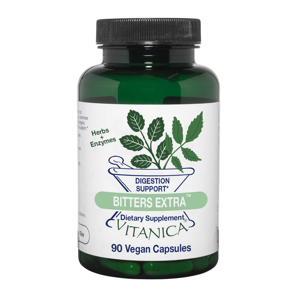 Vitanica Bitters Extra bottle with label on white background