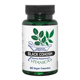 Vitanica Black Cohosh Cimicifuga Extract Plus bottle front view with capsules