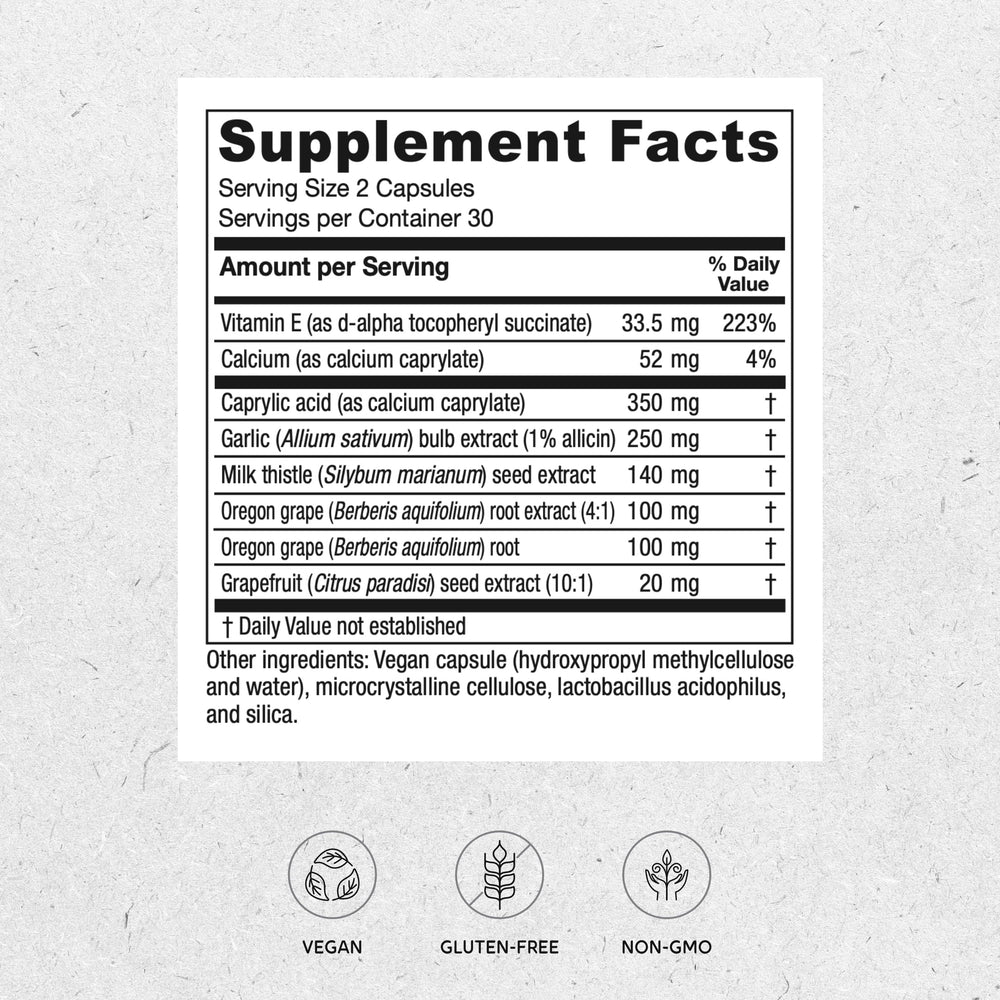 Vegan-friendly claim icon for Candidastat