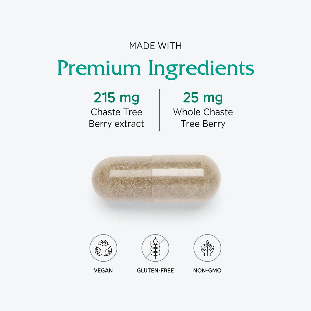 Chaste tree berry organic and wild-crafted ingredients