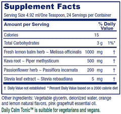 Vitanica Daily Calm Tonic product label