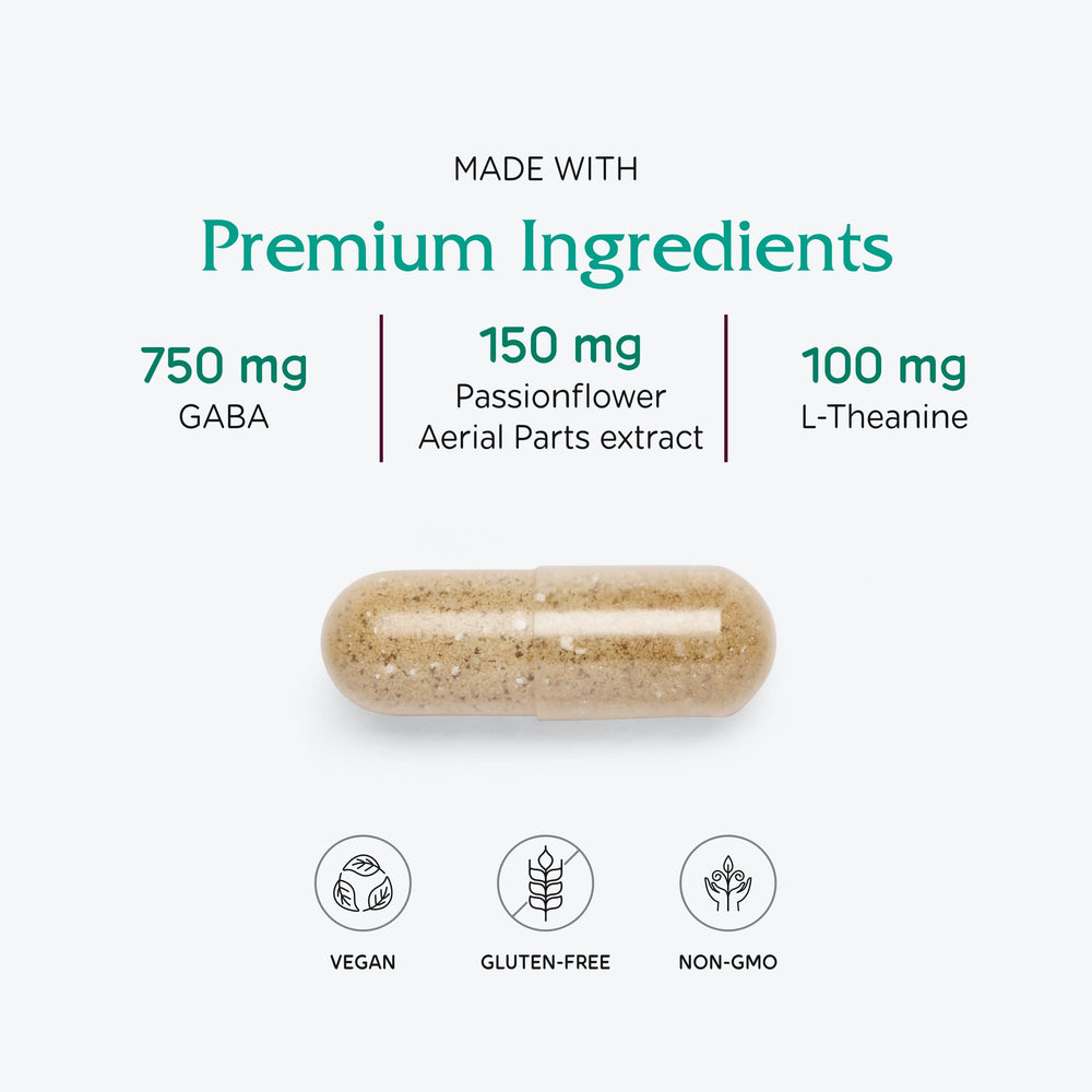 Supplement facts panel for GABA Ease