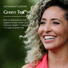 Capsule equals three cups of green tea