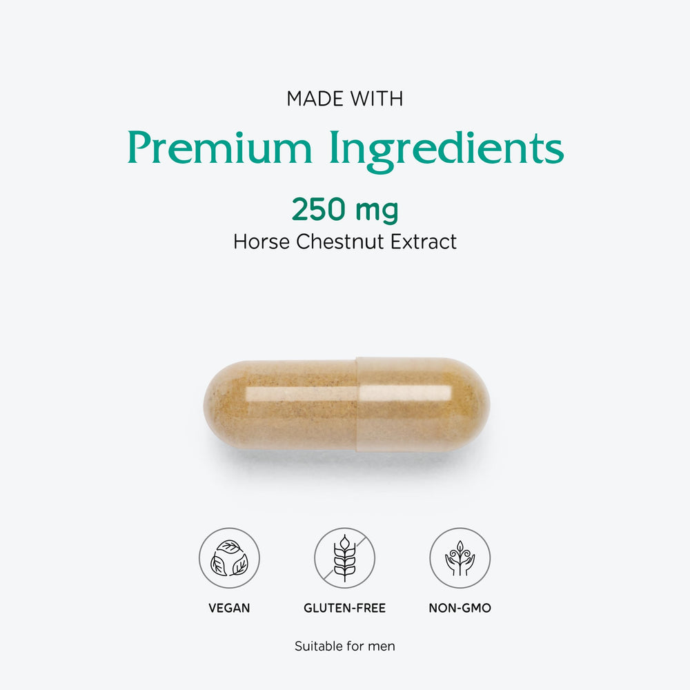 Vegetarian and vegan friendly icon with Horse Chestnut product