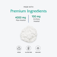 Ingredient highlights: Myo-Inositol 4000 mg and D-Chiro-Inositol 100 mg