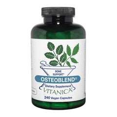 Vitanica OsteoBlend vegan bone support bottle and label