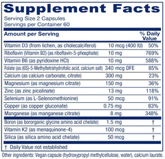 Close-up of OsteoBlend capsules in bottle