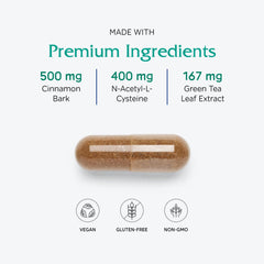 Close-up of OvaBlend label with ingredients