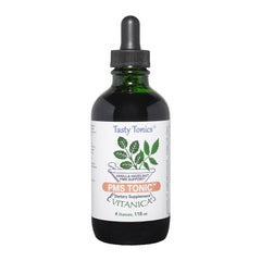Bottle of Vitanica PMS Tonic with herbal ingredients