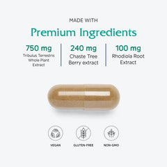 Motherwort, Dong quai, Maca root and Alfalfa botanicals