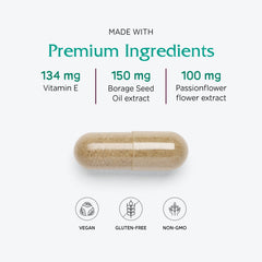 Herbal blend including chaste tree berry, dong quai and wild yam