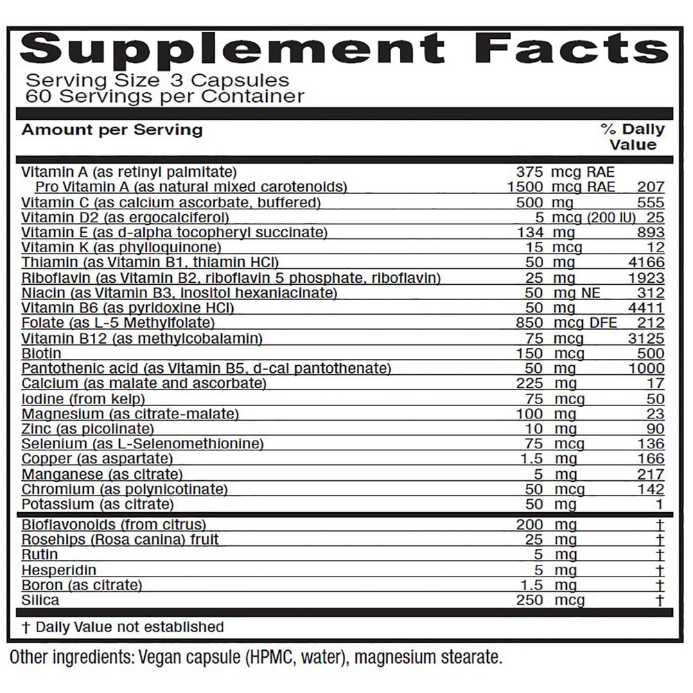 Vitanica Women's Symmetry bottle with 180 vegan capsules