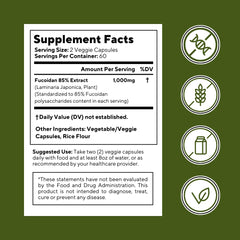 Vitapia fucoidan packaging and capsules