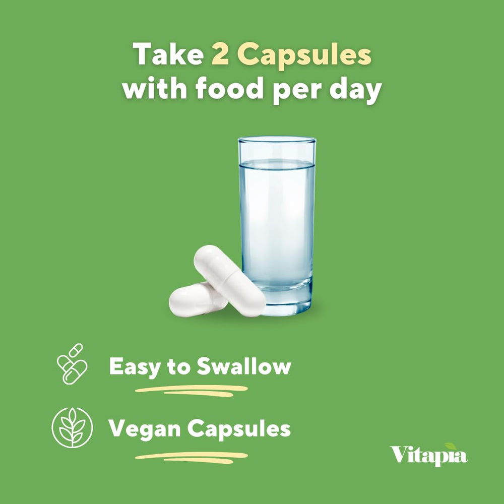 Nutrition information graphic for Vitapia Okra Extract