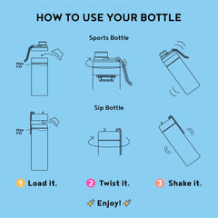 Vitapod Hydra+ bottle ready with strawberry mango electrolyte powder