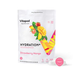 Vitapod Hydra+ Strawberry Mango packet front view for instant hydration