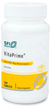 VitaPrime iron-free multivitamin bottle for men and women