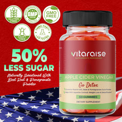 Vitaraise ACV gummies digestive-comfort concept with one daily dose supporting gentle fullness.