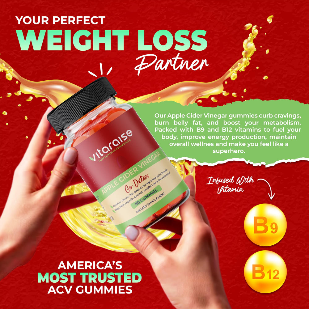 Vitaraise gummies-packaging highlighting clean-label, vegan, gluten-free attributes.