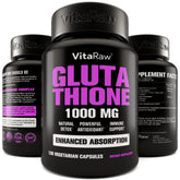 VitaRaw 1000mg Glutathione immune support bottle - hero image
