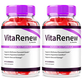 Two-pack VitaRenew Gummies bottle set on white background