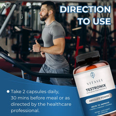 Front and back packaging of VITASEI Testronix