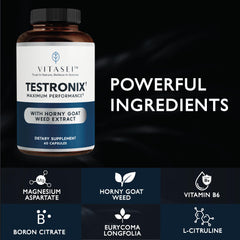 VITASEI Testronix store-packaging scene highlights easy integration into health routines.