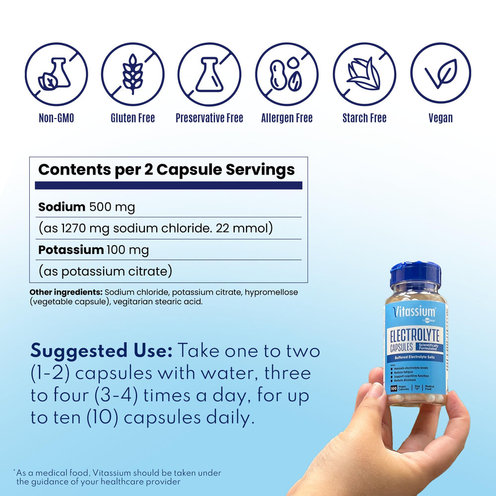 Unflavored electrolyte capsules (size 0) detail shot