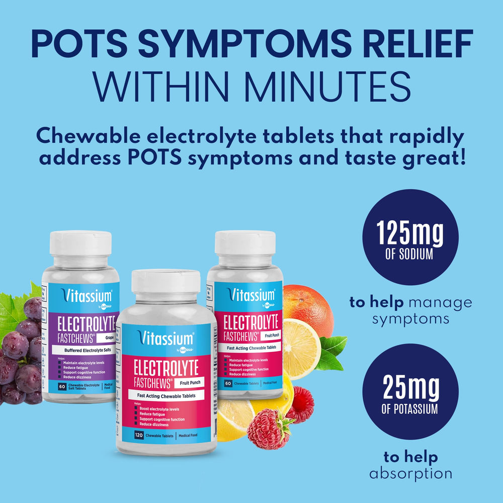 Vitassium FastChews bottle label with nutrition information