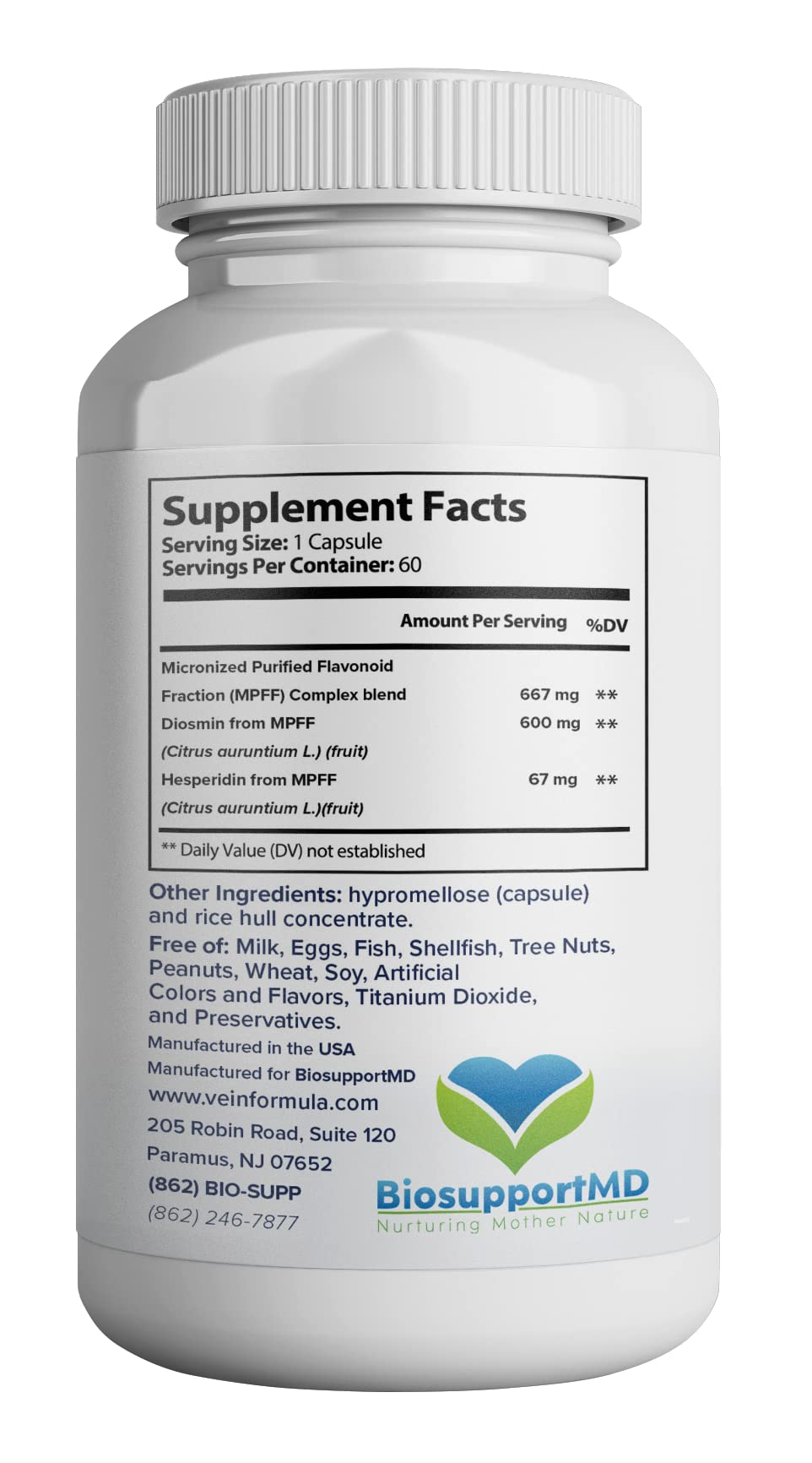 Micronized flavonoids for enhanced absorption and vein health