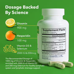 Vitamin D3 2000 IU and Selenium 200 mcg capsules for lymphatic support