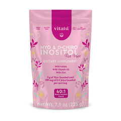 Vitatú Myo-Inositol 4g and D-Chiro Inositol 1g powder with 40:1 ratio in 225 g package
