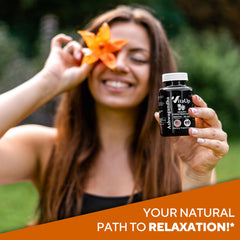 Front view of VitaUp Ashwagandha bottle and label