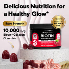 Collagen-enriched VitaUp Biotin Gummies illustration