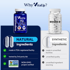 VitaUp bottle with a glass of water for intake