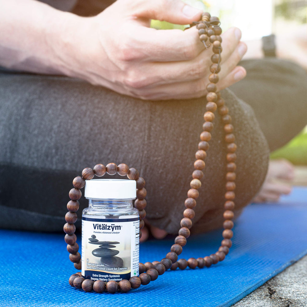 Graphic illustrating immune and joint support benefits from Vitalzym