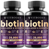Vitboost Biotin bottle with 120 capsules — USA made