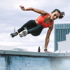 Energy and vitality concept with raspberry B-12 drops