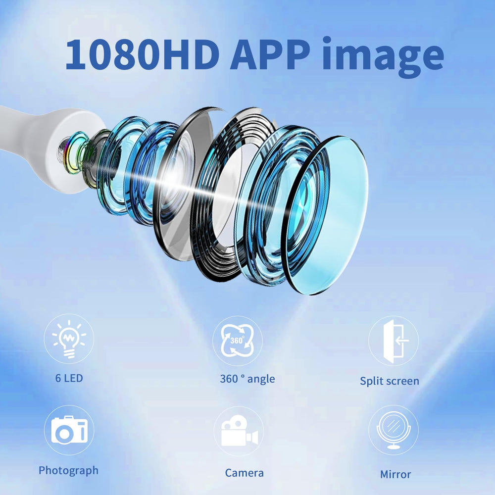 Close-up of 1080p HD camera with LED lights