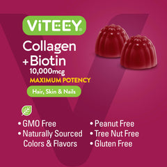 60-count bottle of Viteey Collagen Gummies