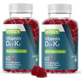 Front view of VITEEY D3 K2 strawberry gummies