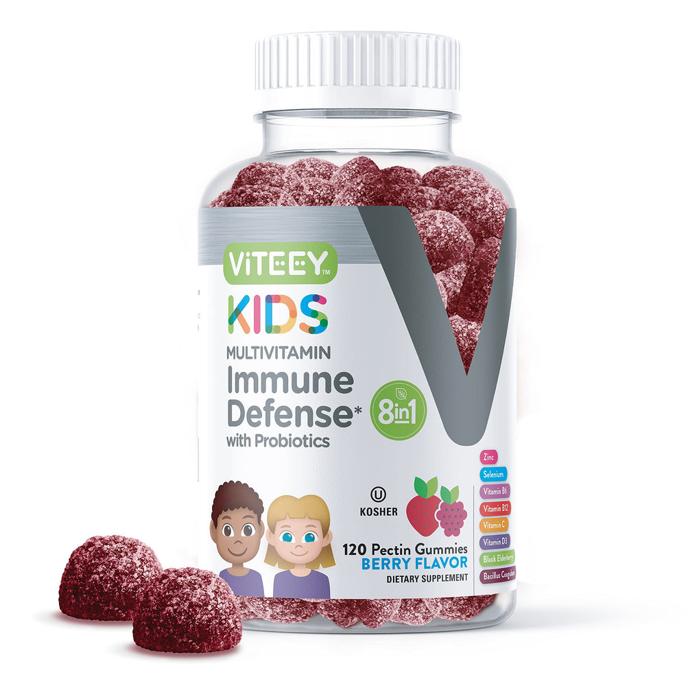 Front label of Viteey Kids Multivitamin Gummies with Probiotics